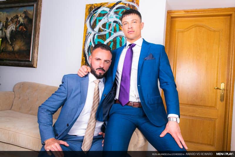 Designer suit sex bearded muscle dude Leo Rosso huge raw dick bareback fucking hottie young hunk Ruslan Angelo tight ass 13 gay porn pics - Designer suit sex bearded muscle dude Leo Rosso’s huge raw dick bareback fucking hottie young hunk Ruslan Angelo’s tight ass